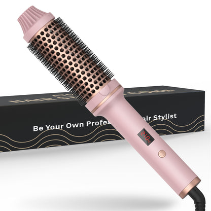 Electric Ionic Ceramic Rolling Round Hair Curler Brush Heated Thermal Brush