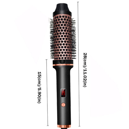 Electric Ionic Ceramic Rolling Round Hair Curler Brush Heated Thermal Brush